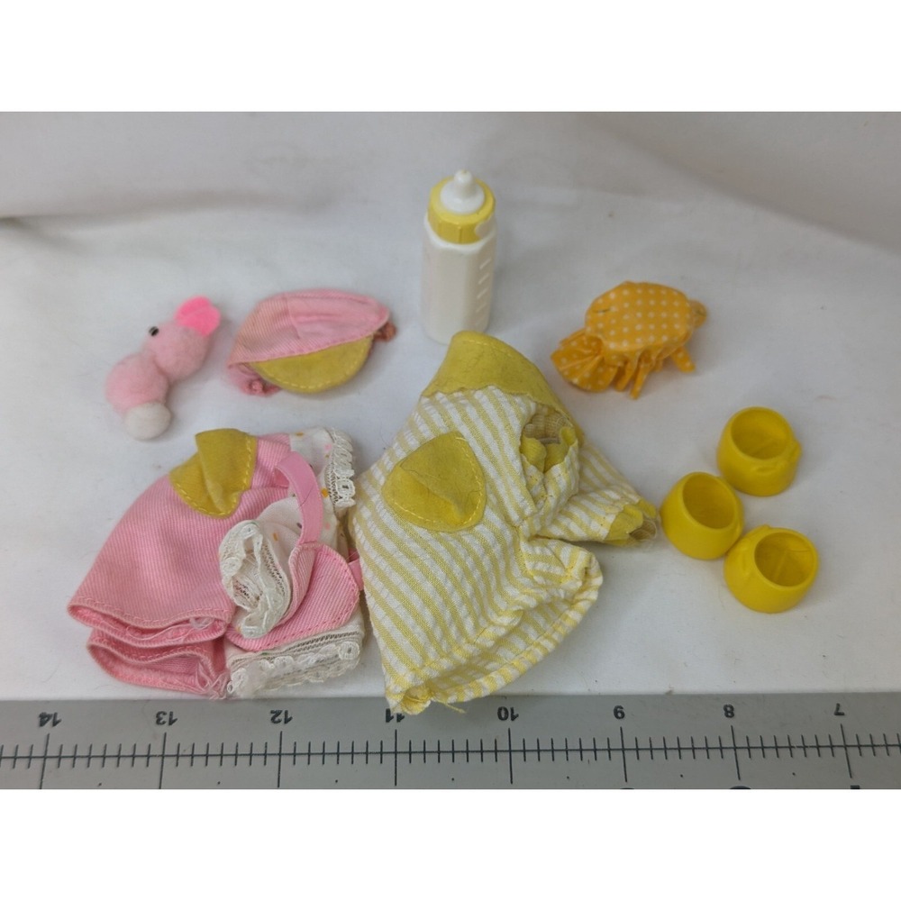 Vintage My Little Pony 2 Wear Outfits Pink Overalls Yellow Pocket Pal Rabbit Lot